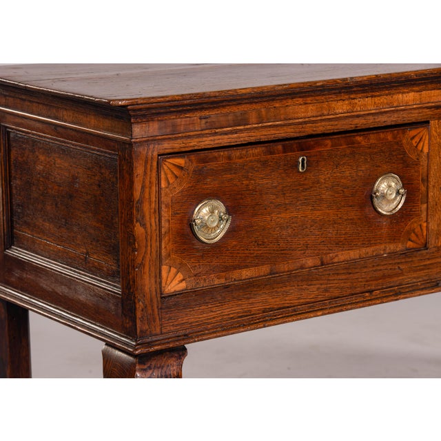 English Early 19th Century Oak Dresser Base or Console For Sale - Image 13 of 13
