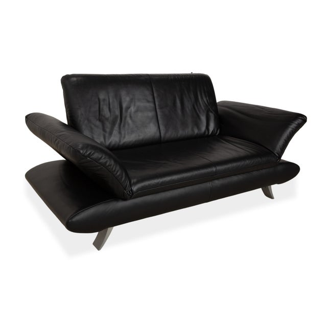 Rossini 2-Seater Sofa in Black Leather from Koinor For Sale - Image 4 of 14