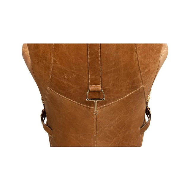 2020s Modern Quilted Leather Armchair For Sale - Image 5 of 11