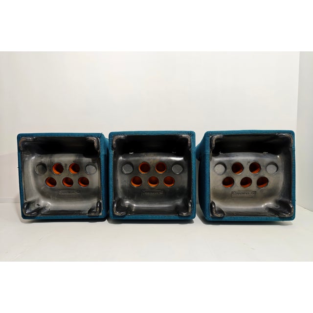 Afra and tobia scarpa produced by cassina, italy, ca. 1968 three modular "ciprea" armchairs with a flexible polyurethane...