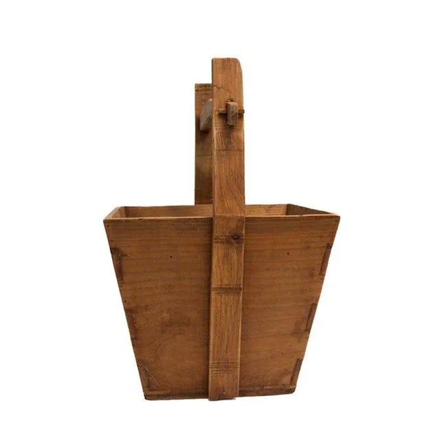 Grain Box With Wood Handle Square For Sale - Image 10 of 10