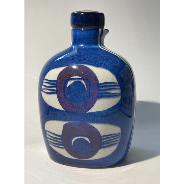 1960s 1960s Royal Copenhagen Tenera Faience Bottle by Inge-Lise Koefoed With Stopper For Sale - Image 5 of 5