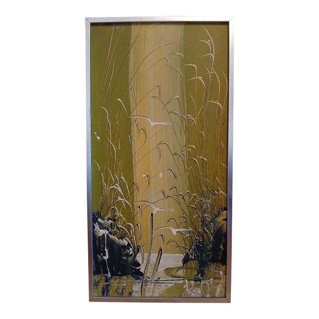 Vintage Framed Oil Painting on a Board For Sale