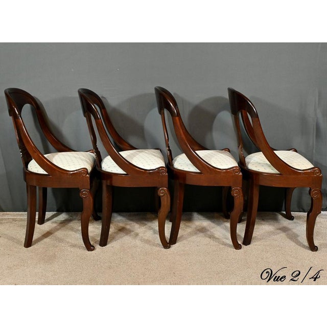 Gondola Chairs in Mahogany, Set of 4 For Sale - Image 13 of 18