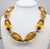 Givenchy Vintage 1980s Signed Givenchy Goldtone Amber Beaded Necklace For Sale - Image 4 of 7