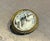 1920s-30s art deco gold tone metal/carved celluloid swan brooch. Excellent condition.