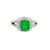 Early 21st Century 1.39 Colombian Emerald Diamond 14k White Gold Double-Halo Ring, Gia Certified, Size 5.75 For Sale - Image 5 of 9