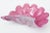 This gorgeous LARGE Murano signed vintage glass clam shell bowl is a beautiful color of hot pink with silver foil...