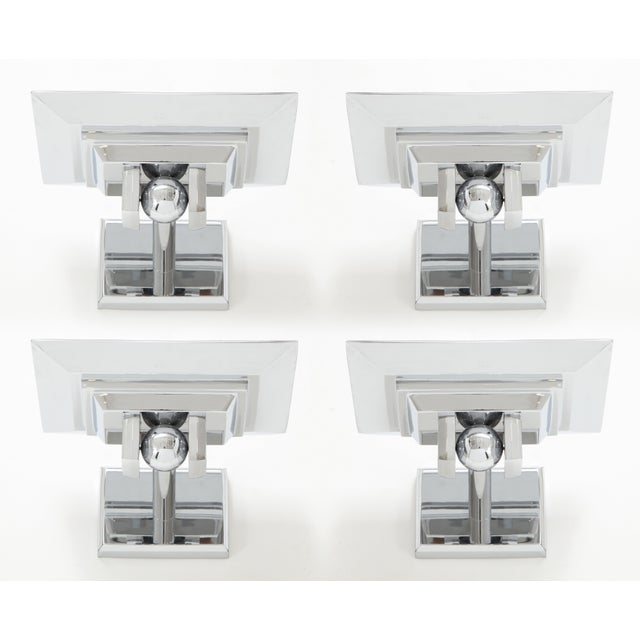 1980s Minimalist Polished Chrome Sconce by Boyd Lighting For Sale - Image 5 of 13