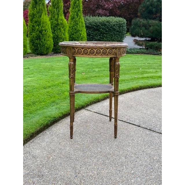 Antique Italian Oval Marble Top End Table Chairish