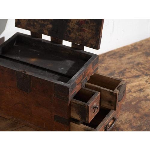 Antique Japanese Document Chest For Sale - Image 4 of 12
