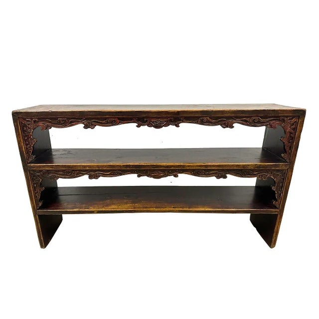 19th Century Antique Chinese Carved Display Shelf For Sale - Image 9 of 9