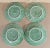 Mid-Century Modern Vintage Bordallo Pinheiro Fruit Green 7.75" Salad Plates- Set of 4 For Sale - Image 3 of 4