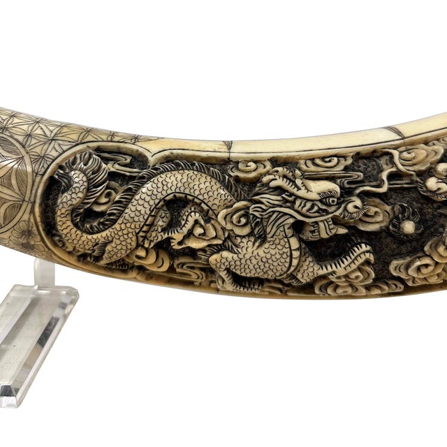 Vintage Chinese Decorative Hand-Carved Asian Short Sword and Scabbard ...