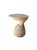 Contemporary Solid Mango Wood Side Table Natural Finish, Modern Organic For Sale - Image 3 of 6