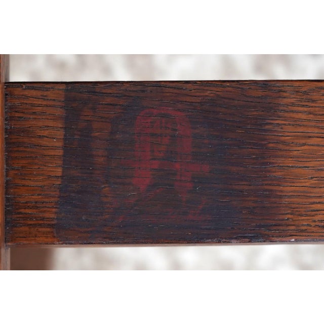 Antique L&jg Stickley Leather Seat Rocking Chair For Sale - Image 18 of 18