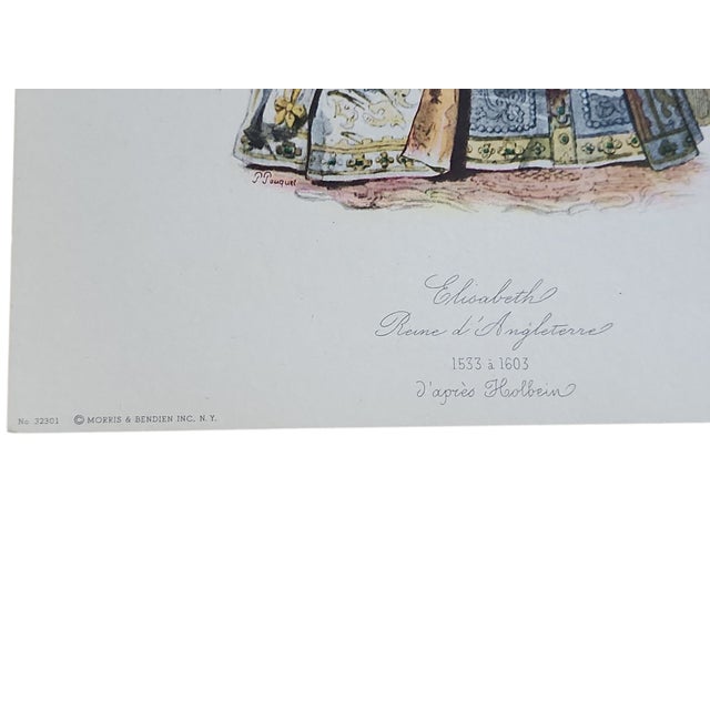 Illustration Vintage 1960s Costumes Prints - Set of Seven For Sale - Image 3 of 13