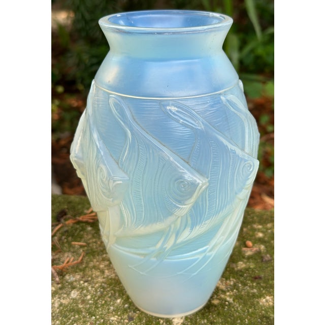 Sabino Art Glass Art Deco Sabino Fish Vase For Sale - Image 4 of 7