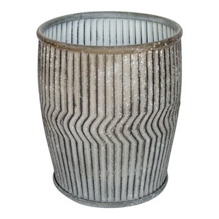 Zinc Metal Dolly Tub Planter Large For Sale
