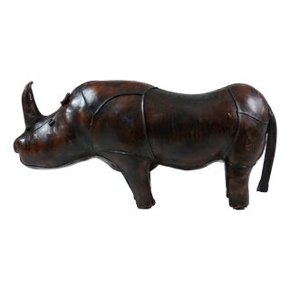 Leather Rhinoceros Ottoman by Dimitri Omersa for Omersa, United Kingdom, 1960s For Sale
