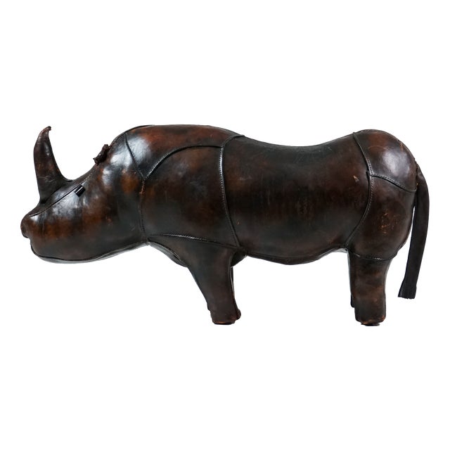 Leather Rhinoceros Ottoman by Dimitri Omersa for Omersa, United Kingdom, 1960s For Sale
