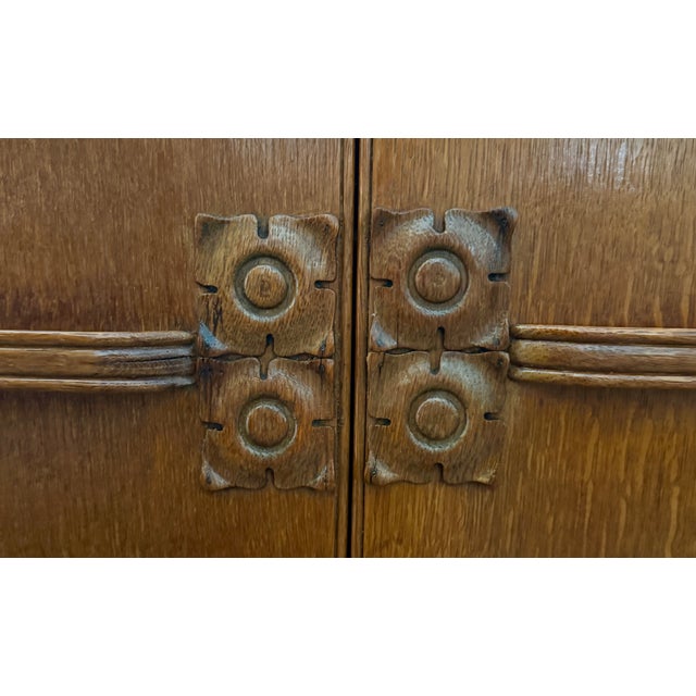 1930 English Oak Art Deco Cabinet For Sale In Miami - Image 6 of 12