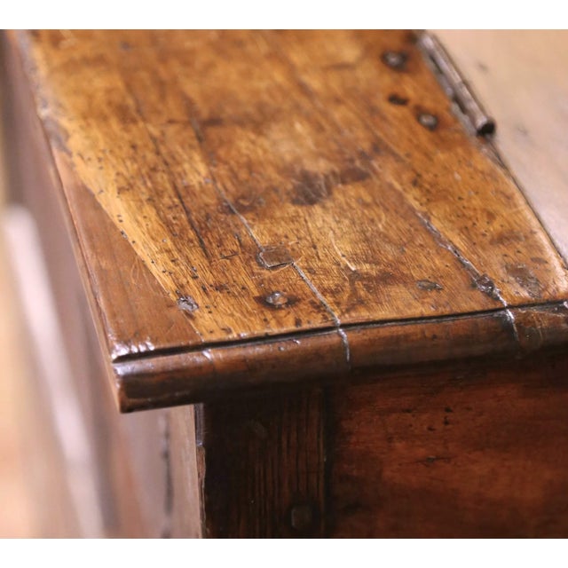 18th Century French Louis XV Carved Walnut “Oratory” Two-Door Cabinet From Lyon For Sale - Image 11 of 12