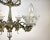 Vintage French Crystal and Brass 6-Horn Chandelier, 1950s For Sale - Image 8 of 10