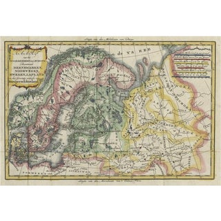 Map of Lapland to Russia and Denmark to Kazan in the South, 1785 For Sale
