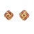 Modern 18k Yellow Gold 4cts Rubies & 0.60cts Diamonds Studded Ribbon Wave Earrings, A Pair For Sale - Image 3 of 11
