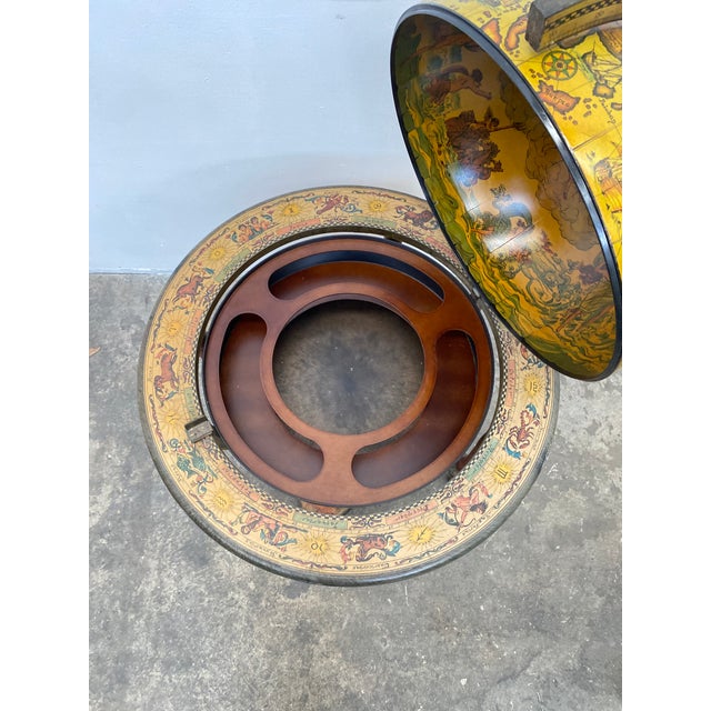 Vintage Rolling Wooden Globe Bar, Italy, 1960 For Sale - Image 6 of 14