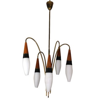 Lily of the Valley Chandelier from Rupert Nikoll, 1950s For Sale