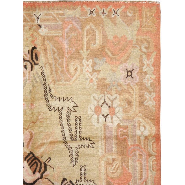 Rustic Antique Khotan Rug, Cotton & Wool, Geometric Design, Circa 1930 For Sale - Image 3 of 10
