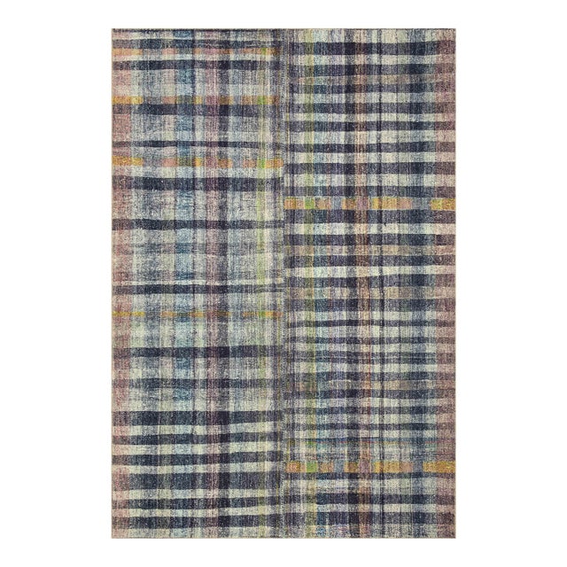 Chris Loves Julia x LoloiHumphrey Plum / Multi 5'-0" x 7'-0" Area Rug For Sale