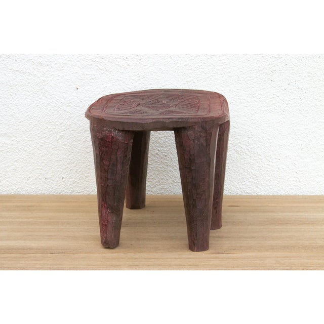 Nile Heritage Carved Nupe Stool For Sale - Image 4 of 9
