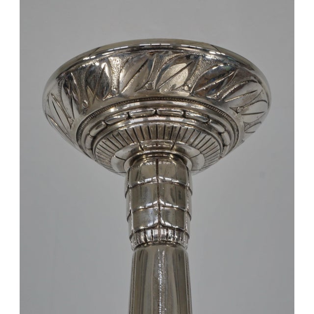 1930s Muller Freres & Ranc French Art Deco 6-Armed Chandelier For Sale - Image 9 of 13