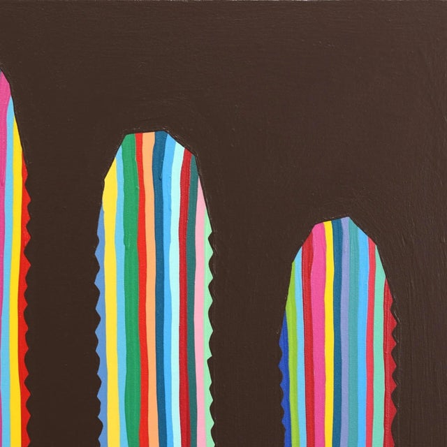 Abstract "Castano" Contemporary Minimalist Original Acrylic Painting by Will Beger For Sale - Image 3 of 9