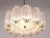 White Brass Chandelier with Textured Ice Glass attributed to J. T. Kalmar for Kalmar, Austria, 1950s For Sale - Image 8 of 11