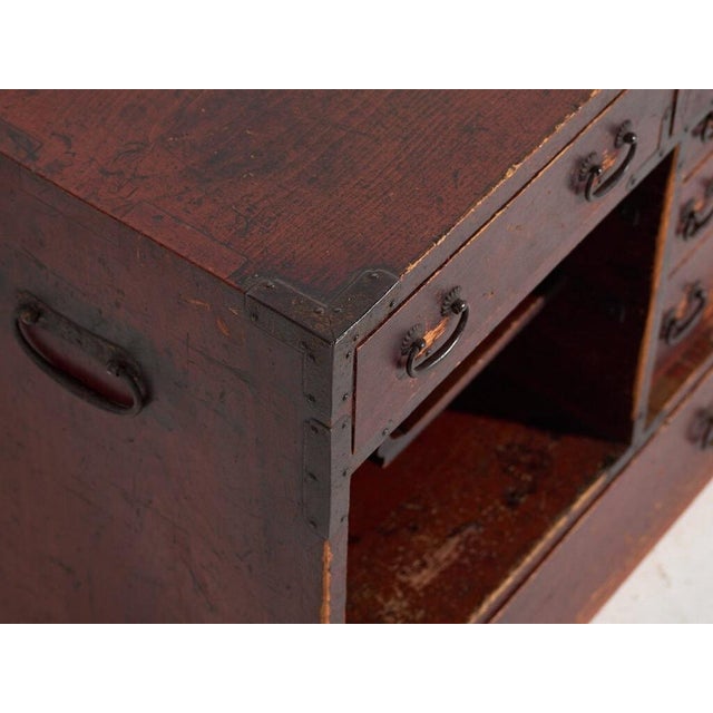 Wood Japanese Tansu Chest of Drawers For Sale - Image 7 of 12