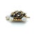 Onyx Vintage Hammerman Brothers Diamond and Onyx Turtle Brooch, 18k Gold and Platinum For Sale - Image 8 of 8