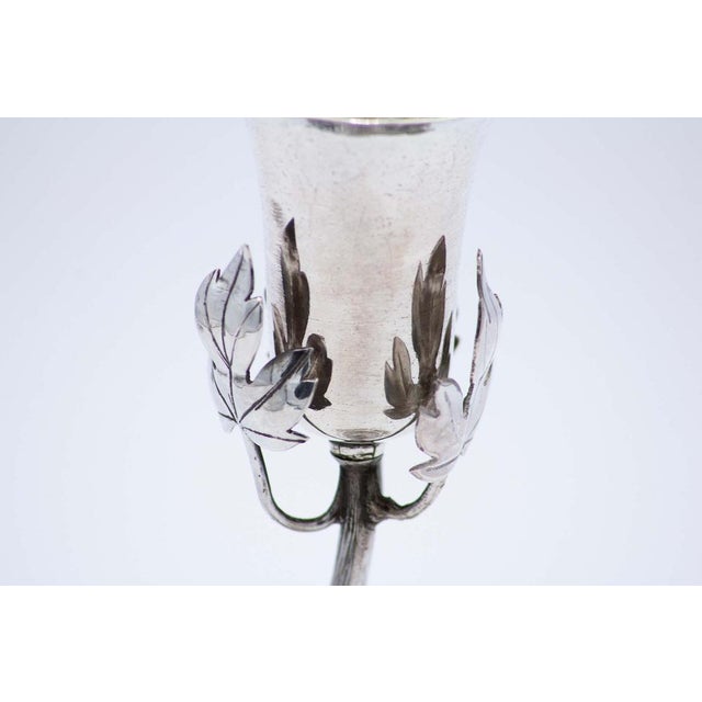 Silver Toothpick Holder with Chalice on Vine and Acanthus Leaves For Sale - Image 3 of 5
