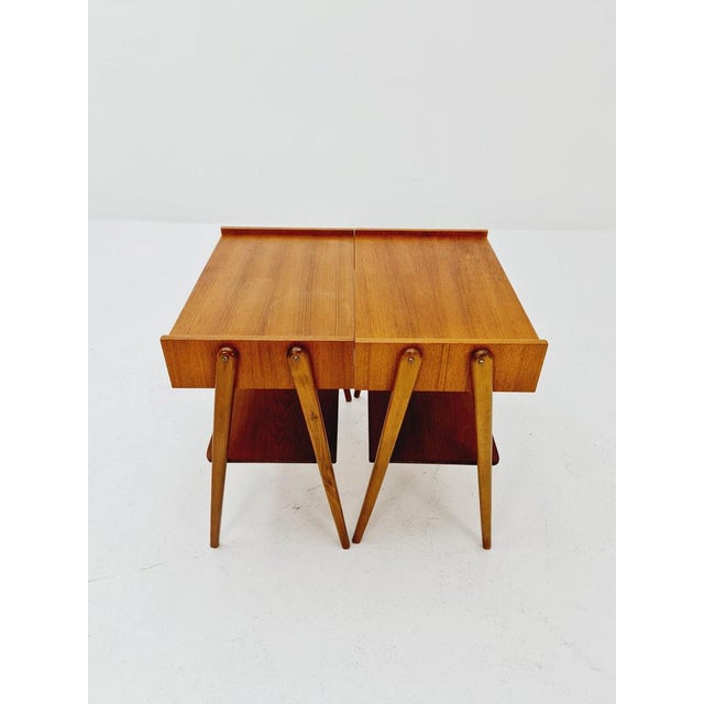 Mid-Century Danish Teak Nightstands, 1960s, Set of 2 For Sale - Image 10 of 12