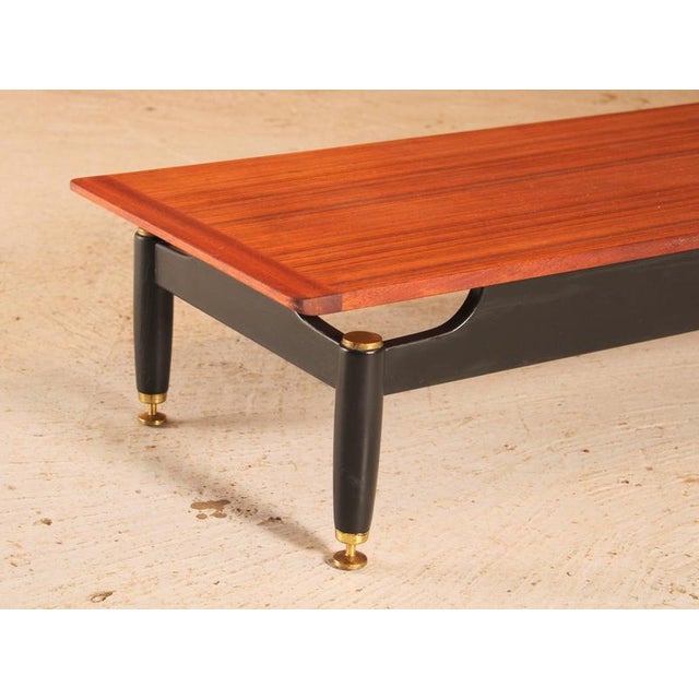 Long Mid-Century Tola and Black Librenza Coffee Table from G-Plan, 1960s For Sale - Image 3 of 13