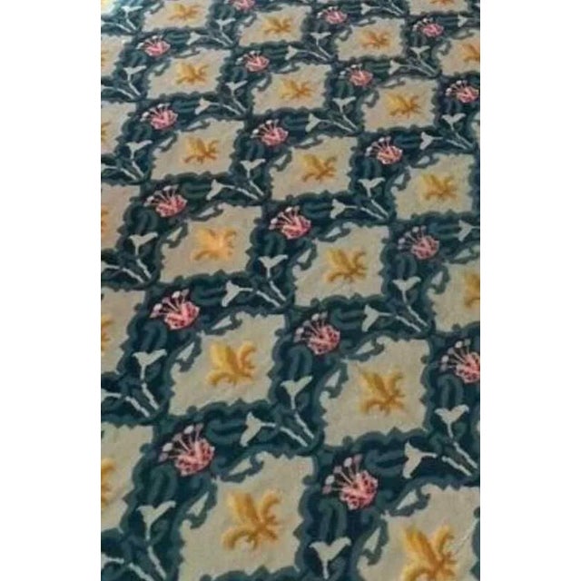 Late 18th Century Antique Aubusson French Tapestry With Vibrant Floral Lattice Design - Rug & Kilim For Sale - Image 5 of 5