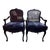 Late 19th Century French Arm Chairs With Cane Seat and Back/Custom Cushions - Set of 2 For Sale