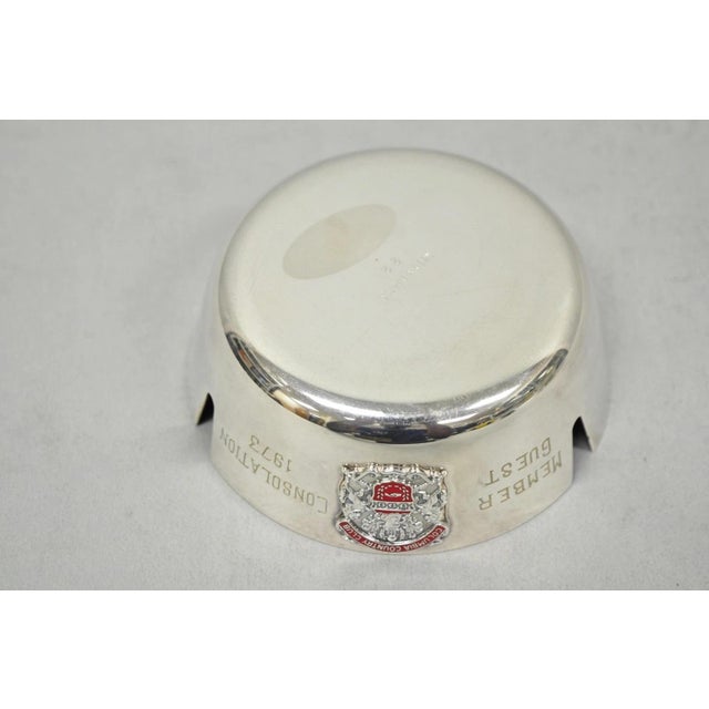 Vintage Reed & Barton 22 Silver Plated Red Enamel Columbia Country Club Ashtray For Sale - Image 10 of 13