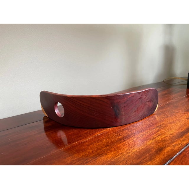 Wood 2000s Balanced Cherry Wine Bottle Holder For Sale - Image 7 of 7