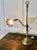 French Brass Desk/Table Lamp with Detailed Pink/Amber Glass Shade, 1890s For Sale - Image 4 of 11