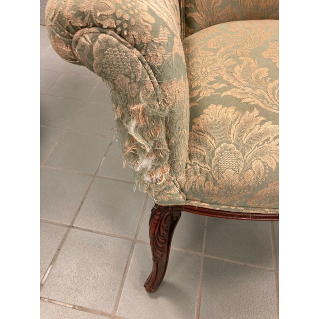 Hollywood Regency Early 20th Century Grosfeld House Scroll Back Arm Chairs - a Pair For Sale - Image 3 of 9