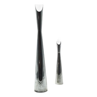 Cardinale Silver-Plate Vases by Lino Sabattini for Christofle, Italy, 1950s, Set of 2 For Sale